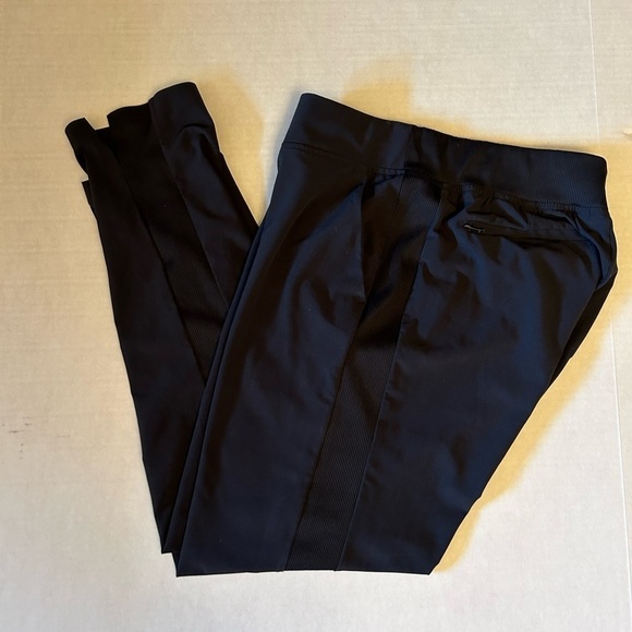 Athleta Brooklyn textured Mid rise ankle black light weight pants Sz-6 Q5 - Picture 7 of 16